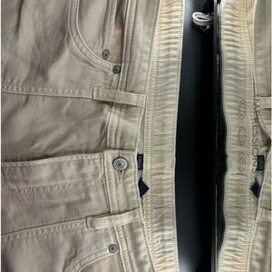 khaki color jean shorts